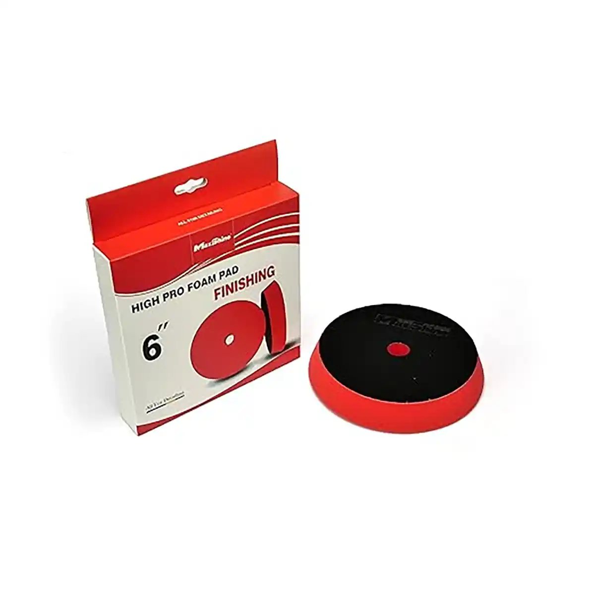 Maxshine High Pro Red Foam Finishing Pad 6.2 Inch for Ultra-Fine